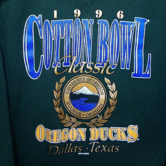 Vintage Oregon Ducks Cotton Bowl Classic 1996 Crewneck Sweatshirt - Picture 1 of 5